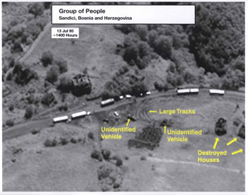 Group of People: Sandici, Bosnia and Herzegovina, 13 July 1995 - Source: ICTY; U.S. National Geospatial Intelligence Agency.