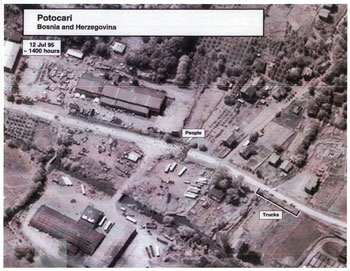 Potocari: Bosnia and Herzegovina, 12 July 1995 – Source: National Security Archive FOIA, U.S. National Geospatial Intelligence Agency