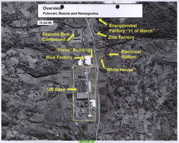 Overview: Potocari, Bosnia and Herzegovina, 12 July 1995 - Source: ICTY; U.S. National Geospatial Intelligence Agency